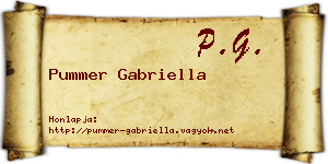 Pummer Gabriella névjegykártya